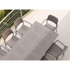 Nardi Bora Gartenmöbel-Set 9-tlg. Tisch 160/220x100cm Taupe