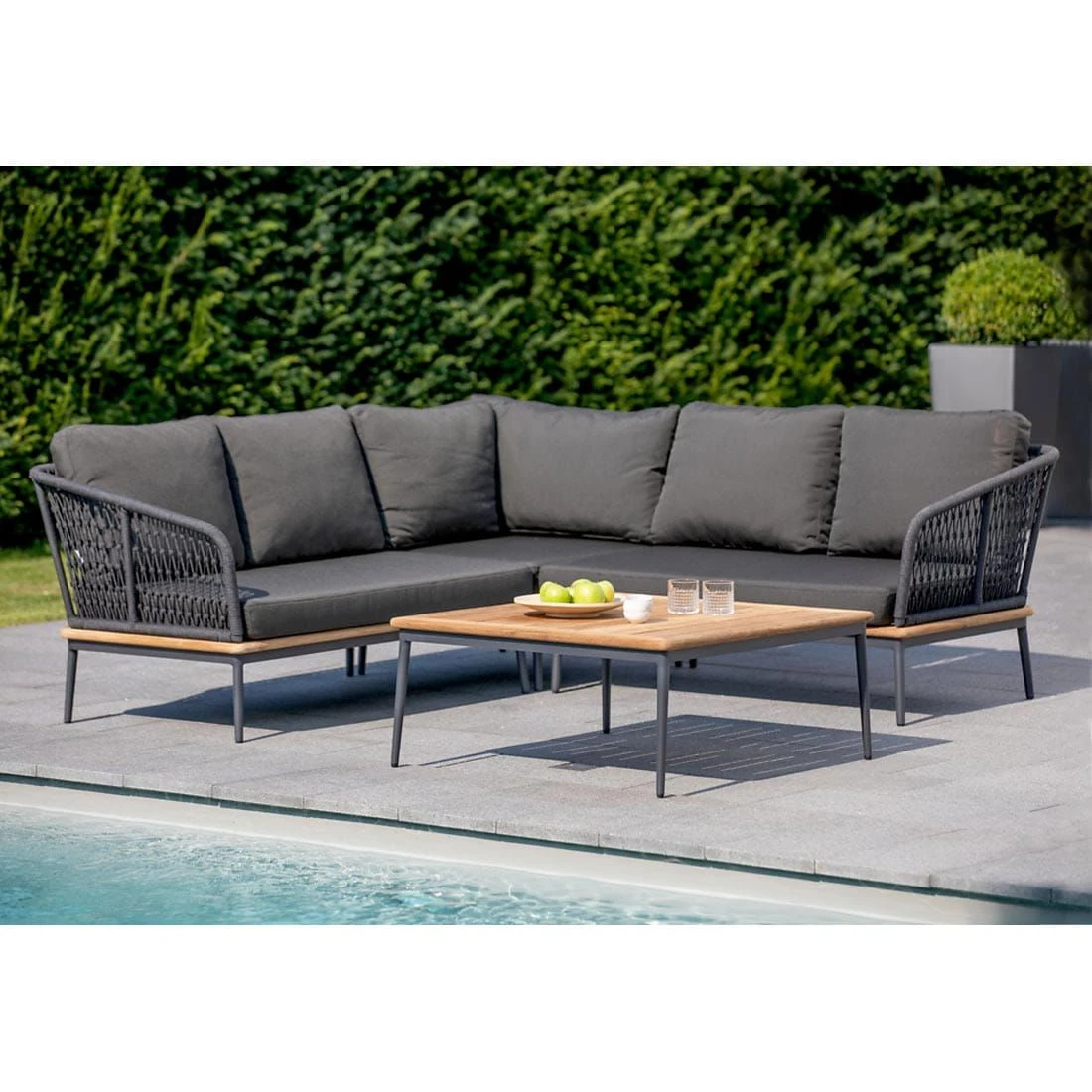 Niehoff Freeport Ecklounge 4-tlg. Mit Tisch 89x89cm Anthrazit 9 Niehoff Freeport Ecklounge 4-tlg. Mit Tisch 89x89cm Anthrazit – Bild 7