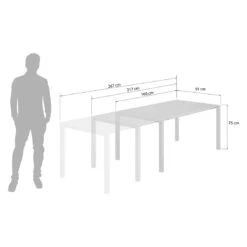 OUTLIV. Ausziehtisch 160/217/267x92 Cm Edelstahl/Glaskeramik Anthrazit/Dark Grey -Garten Und Außenbereich outliv ausziehtisch 160 217 267x92 cm edelstahl glaskeramik 1427506 8