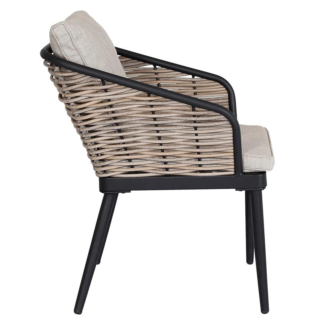 OUTLIV. Da Vinci Gartensessel Aluminium/Geflecht Natur Braun/Stone Sand 6 OUTLIV. Da Vinci Gartensessel Aluminium/Geflecht Natur Braun/Stone Sand – Bild 4