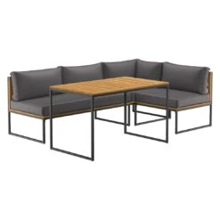 OUTLIV. Floris Dininglounge 3-tlg. Stahl/Akazie Schwarz/Grau 15 OUTLIV. Floris Dininglounge 3-tlg. Stahl/Akazie Schwarz/Grau -Garten Und Außenbereich outliv floris dininglounge 3 tlg stahl akazie schwarz grau 1241353 2