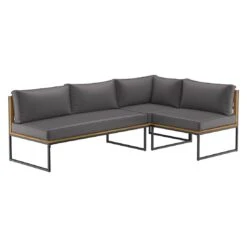 OUTLIV. Floris Dininglounge 3-tlg. Stahl/Akazie Schwarz/Grau 16 OUTLIV. Floris Dininglounge 3-tlg. Stahl/Akazie Schwarz/Grau -Garten Und Außenbereich outliv floris dininglounge 3 tlg stahl akazie schwarz grau 1241353 3