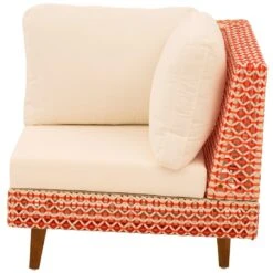 OUTLIV. Jamaika Eck-/Endmodul Aluminium/Geflecht Orange-Rot-Weiß/Weiß -Garten Und Außenbereich outliv jamaika eckmodul aluminium geflecht orange rot weiss weiss 990916 3