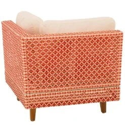 OUTLIV. Jamaika Eck-/Endmodul Aluminium/Geflecht Orange-Rot-Weiß/Weiß -Garten Und Außenbereich outliv jamaika eckmodul aluminium geflecht orange rot weiss weiss 990916 4