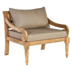 OUTLIV. Korfu Loungeset 4-tlg. Teak/Olefin Natur/Braun -Garten Und Außenbereich outliv korfu sofagruppe 4 tlg teak olefin 1431807 4