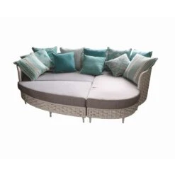 OUTLIV. Korsika Sonneninsel Geflecht Weiß/Grau -Garten Und Außenbereich outliv korsika sonneninsel geflecht weiss grau 990982 5