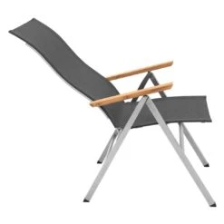 OUTLIV. Kreta Klappsessel Edelstahl/Textilene Silber/Coal -Garten Und Außenbereich outliv kreta klappsessel edelstahl rope 1365950 6