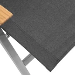 OUTLIV. Kreta Klappsessel Edelstahl/Textilene Silber/Coal -Garten Und Außenbereich outliv kreta klappsessel edelstahl rope 1365950 8