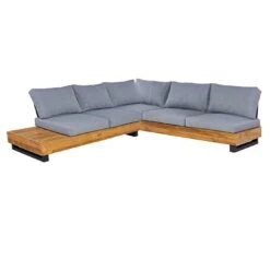 OUTLIV. Madrid Ecklounge Teak Recycelt/Olefin Teak Recycelt/Grau -Garten Und Außenbereich outliv madrid ecklounge teak recycelt olefin 1407871 2