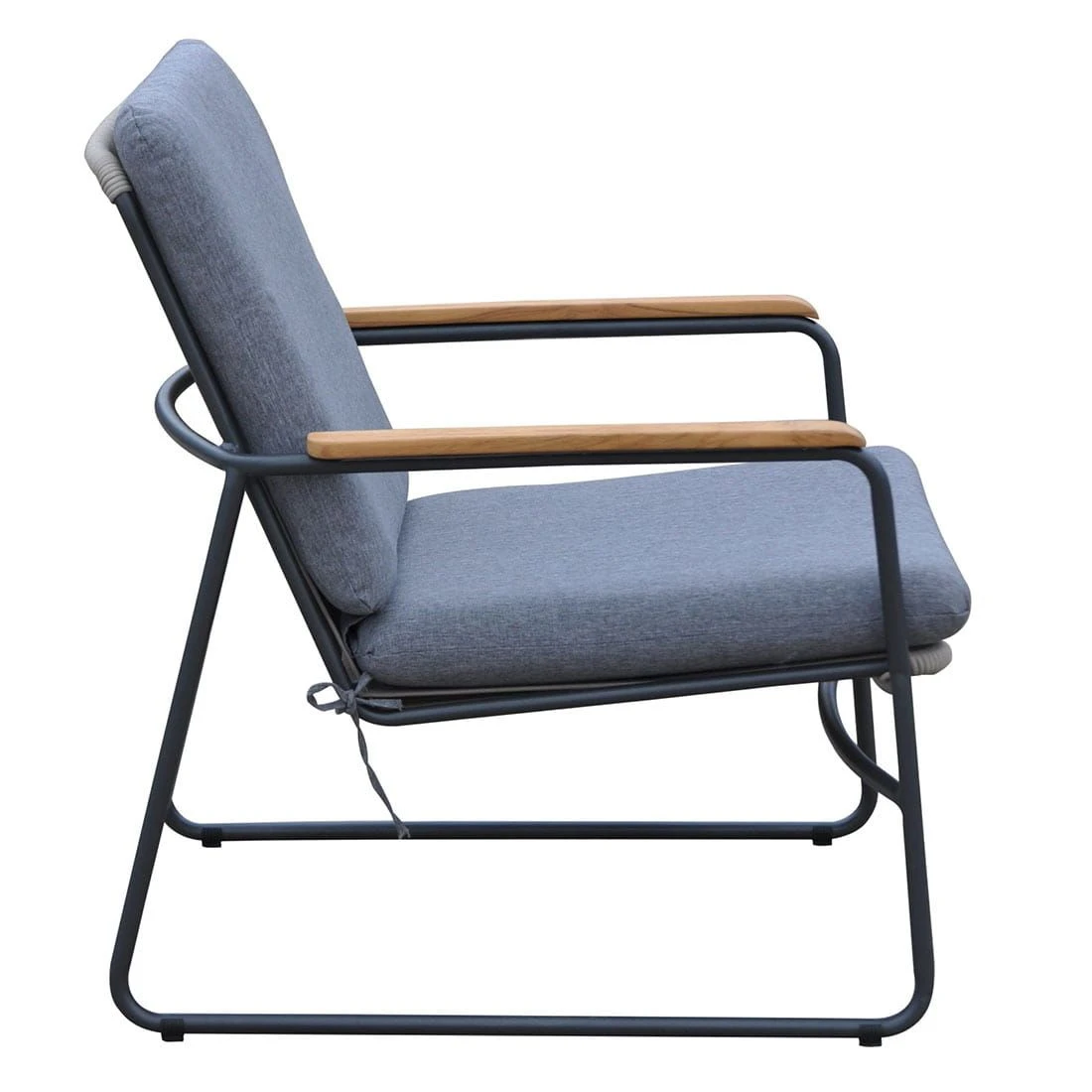 OUTLIV. Maranello Loungesessel Stahl/Rope Schwarz/Grau 6 OUTLIV. Maranello Loungesessel Stahl/Rope Schwarz/Grau – Bild 4