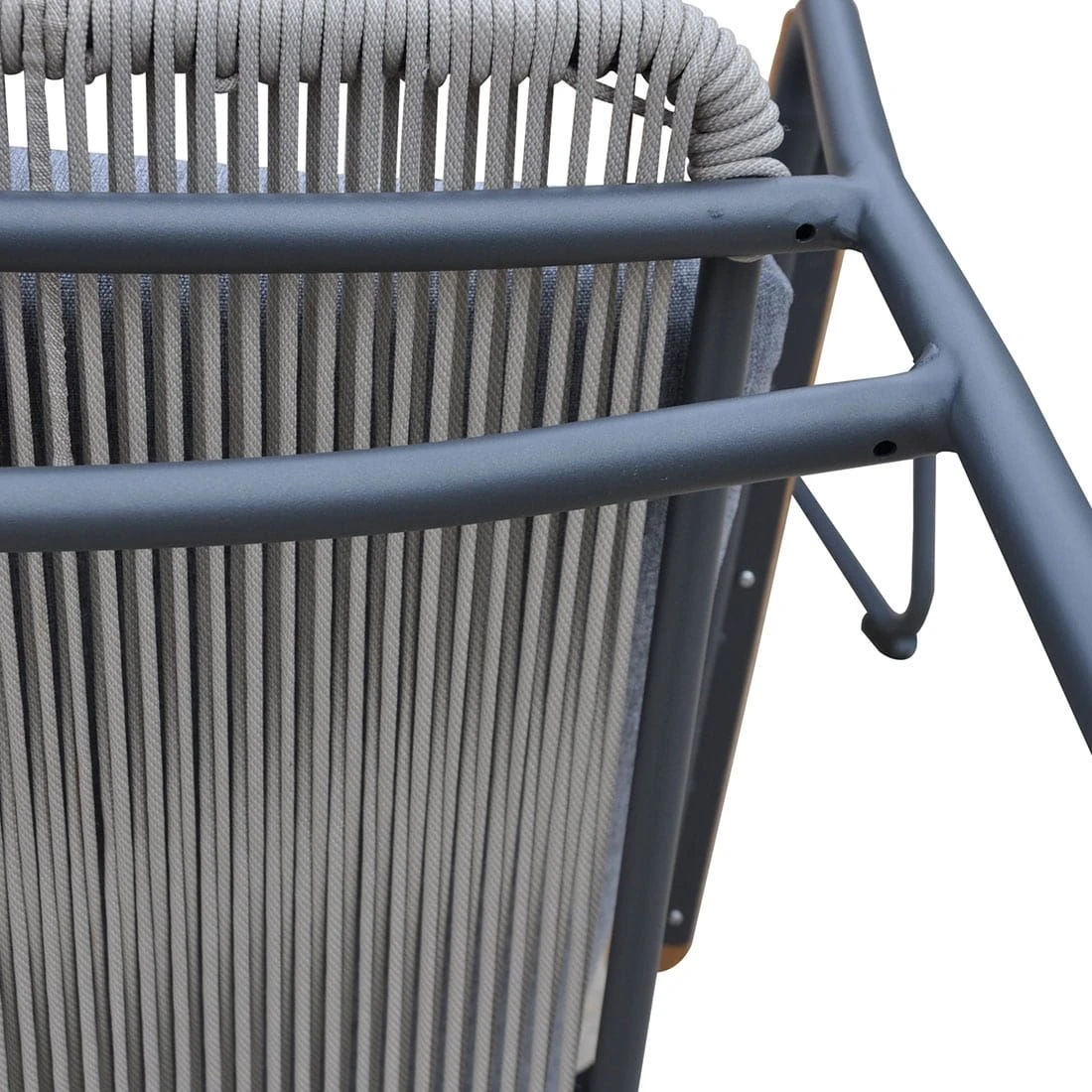 OUTLIV. Maranello Loungesessel Stahl/Rope Schwarz/Grau 10 OUTLIV. Maranello Loungesessel Stahl/Rope Schwarz/Grau – Bild 8