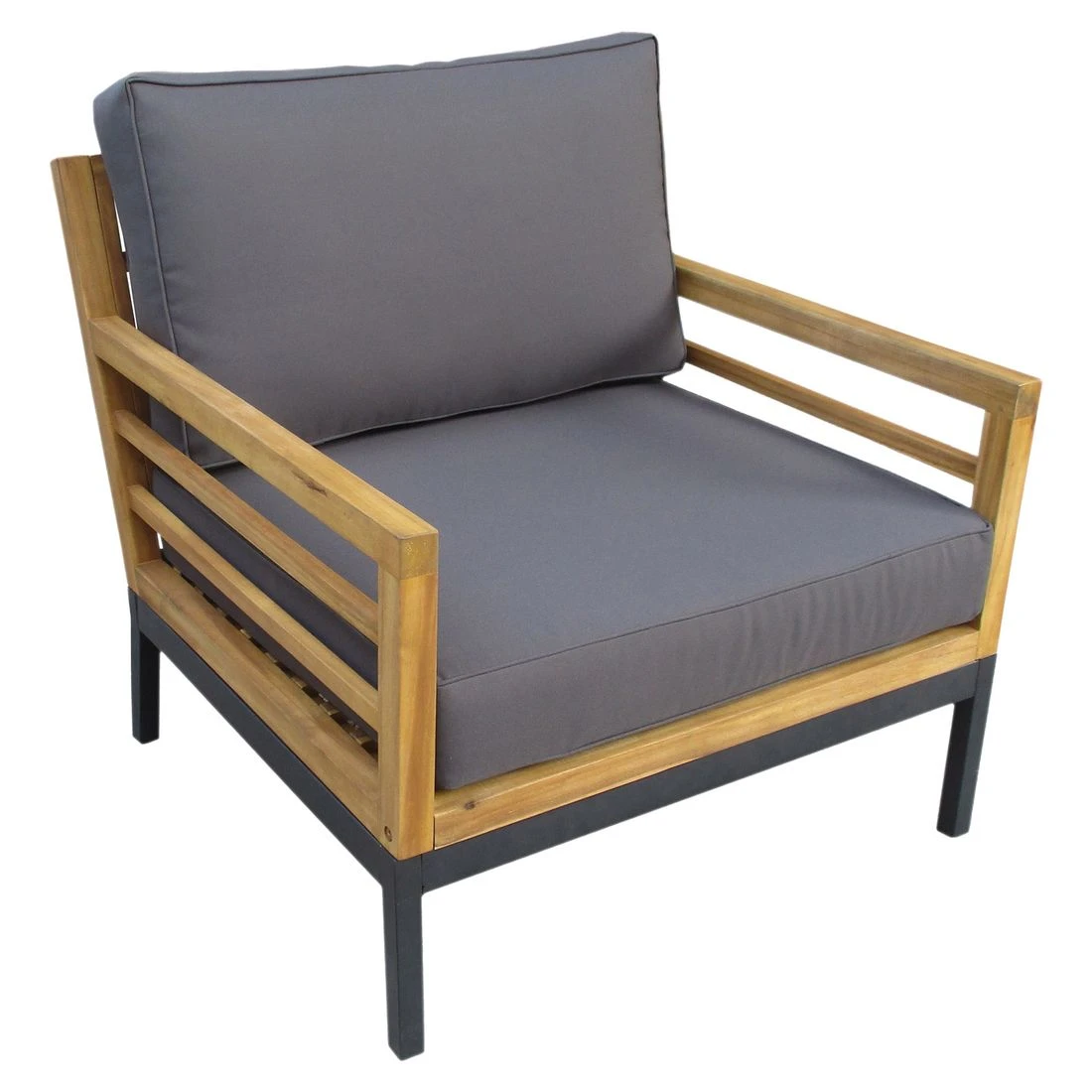 OUTLIV. Merano Loungeset 4-tlg. Akazie/Polyester Anthrazit 8 OUTLIV. Merano Loungeset 4-tlg. Akazie/Polyester Anthrazit – Bild 6