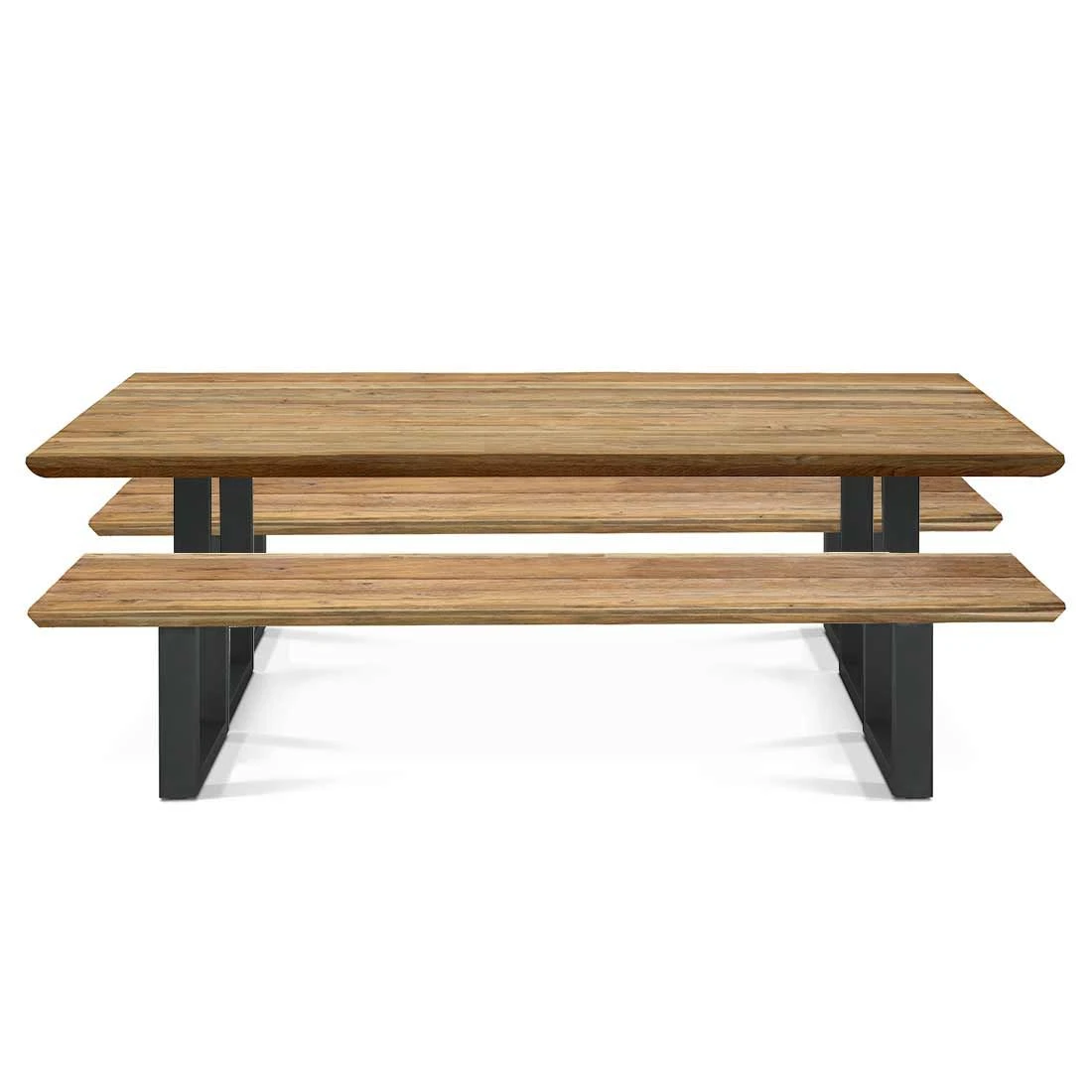 OUTLIV. Orlando Gartenmöbelset 3-tlg. Tisch 160x90cm Edelstahl/Teak Recycelt Charcoal/Teak Recycelt 3 OUTLIV. Orlando Gartenmöbelset 3-tlg. Tisch 160x90cm Edelstahl/Teak Recycelt Charcoal/Teak Recycelt