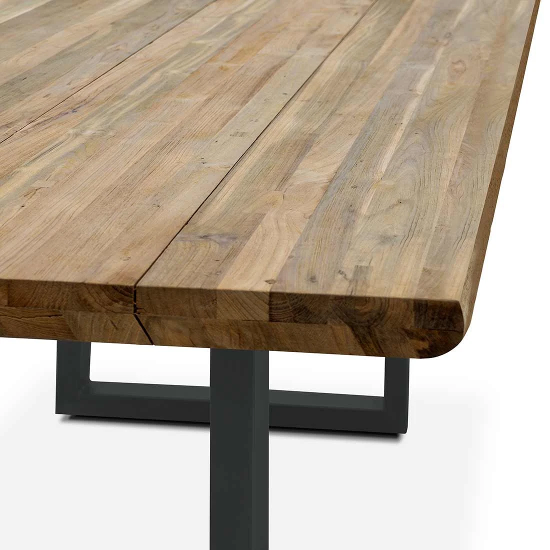 OUTLIV. Orlando Gartenmöbelset 3-tlg. Tisch 160x90cm Edelstahl/Teak Recycelt Charcoal/Teak Recycelt 6 OUTLIV. Orlando Gartenmöbelset 3-tlg. Tisch 160x90cm Edelstahl/Teak Recycelt Charcoal/Teak Recycelt – Bild 4