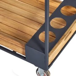 OUTLIV. Oro Servierwagen Stahl/Teak Recycelt Anthrazit/Natur -Garten Und Außenbereich outliv oro servierwagen stahl teak recycelt anthrazit braun 1323094 4