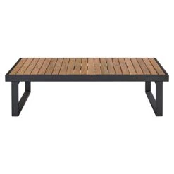 OUTLIV. Rhodos Loungeset 4-tlg. Aluminium/Teak/Olefin Anthrazit/Natur -Garten Und Außenbereich outliv rhodos sofagruppe 4 tlg aluminium teak olefin 1431719 13