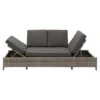 OUTLIV. Roma Gartensofa Geflecht/Polyester Grau/Anthrazit -Garten Und Außenbereich outliv roma loungebank geflecht polster grau anthrazit 1253398 1