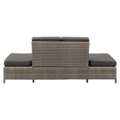 OUTLIV. Roma Gartensofa Geflecht/Polyester Grau/Anthrazit -Garten Und Außenbereich outliv roma loungebank geflecht polster grau anthrazit 1253398 5