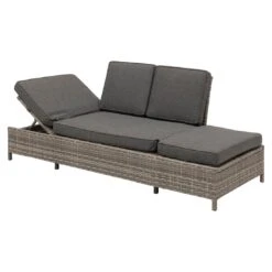 OUTLIV. Roma Gartensofa Geflecht/Polyester Grau/Anthrazit -Garten Und Außenbereich outliv roma loungebank geflecht polster grau anthrazit 1253398 7