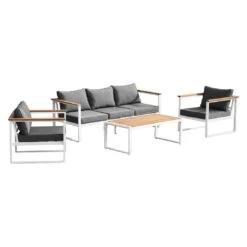 OUTLIV. Samos Loungeset 4-tlg. Aluminium/Spun-Poly Weiß/Dunkelgrau 13 OUTLIV. Samos Loungeset 4-tlg. Aluminium/Spun-Poly Weiß/Dunkelgrau -Garten Und Außenbereich outliv samos sofagruppe 4 tlg aluminium polster weiss dunkelgrau 1329980 2