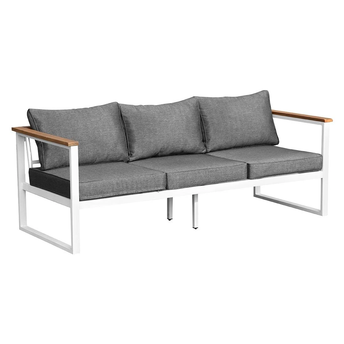 OUTLIV. Samos Loungeset 4-tlg. Aluminium/Spun-Poly Weiß/Dunkelgrau 8 OUTLIV. Samos Loungeset 4-tlg. Aluminium/Spun-Poly Weiß/Dunkelgrau – Bild 6