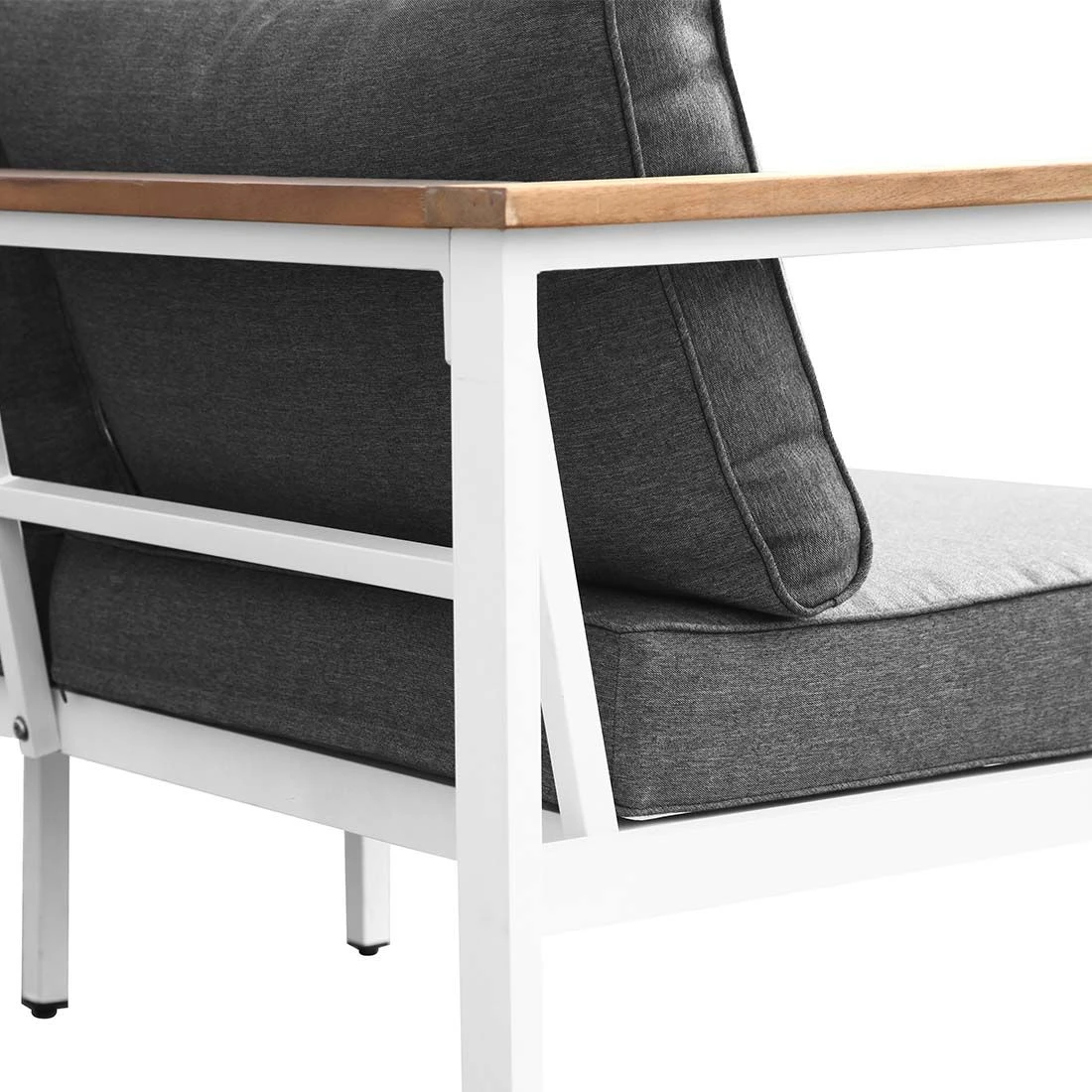 OUTLIV. Samos Loungeset 4-tlg. Aluminium/Spun-Poly Weiß/Dunkelgrau 10 OUTLIV. Samos Loungeset 4-tlg. Aluminium/Spun-Poly Weiß/Dunkelgrau – Bild 8