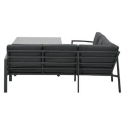 OUTLIV. Wellington Dininglounge 3-tlg. Aluminium/Polster Carbon Black/Reflex Black -Garten Und Außenbereich outliv wellington loungeecke aluminium polster carbon black reflex black 1247403 5