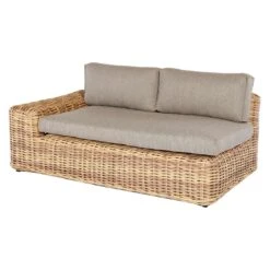OUTLIV. Yate Ecklounge 4tlg. Geflecht/Olefin Mixed Brown -Garten Und Außenbereich outliv yate loungeecke 4tlg aluminium geflecht 5