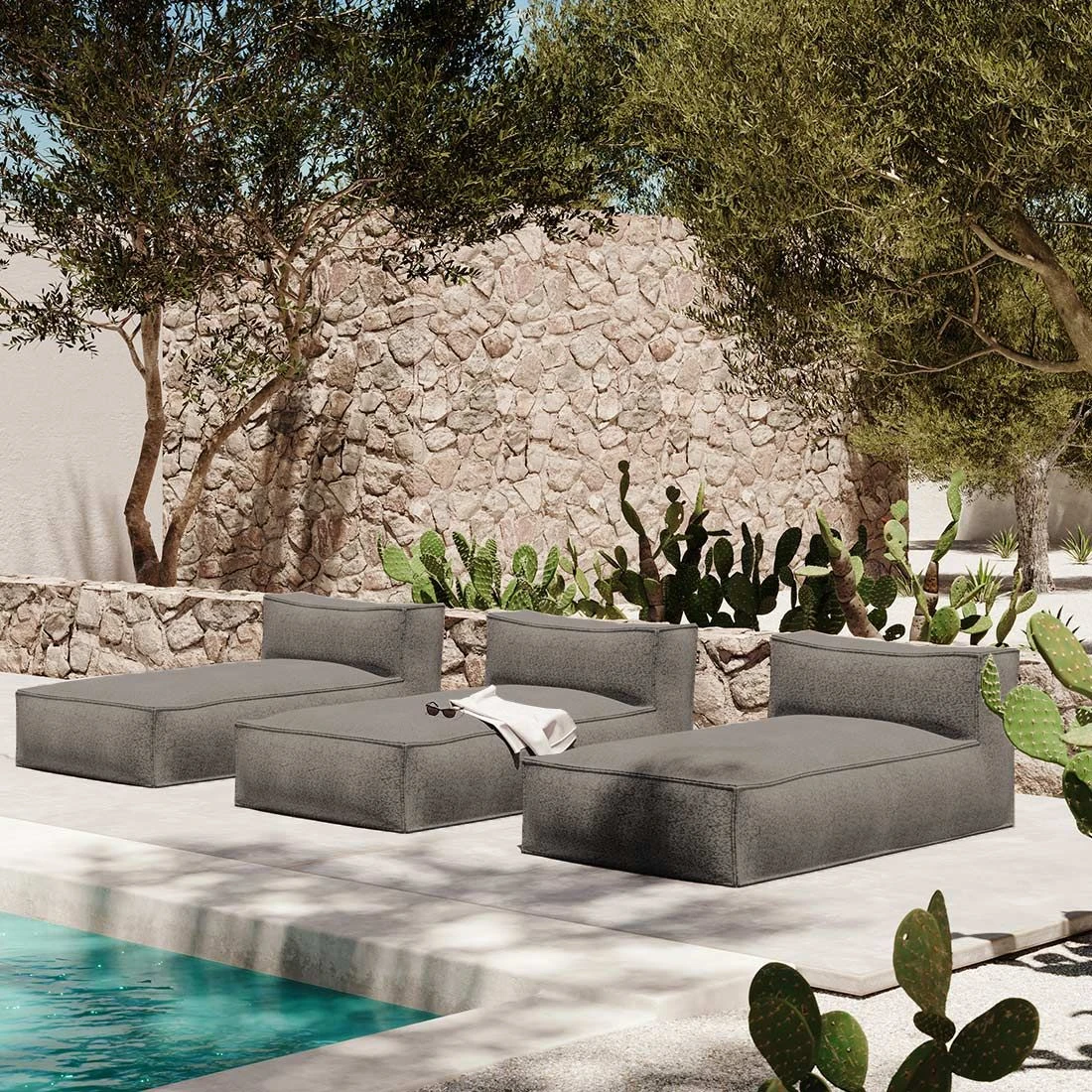 ROOLF Living Silky Loungesessel Polypropylen/Chenille Anthrazit 4 ROOLF Living Silky Loungesessel Polypropylen/Chenille Anthrazit – Bild 2