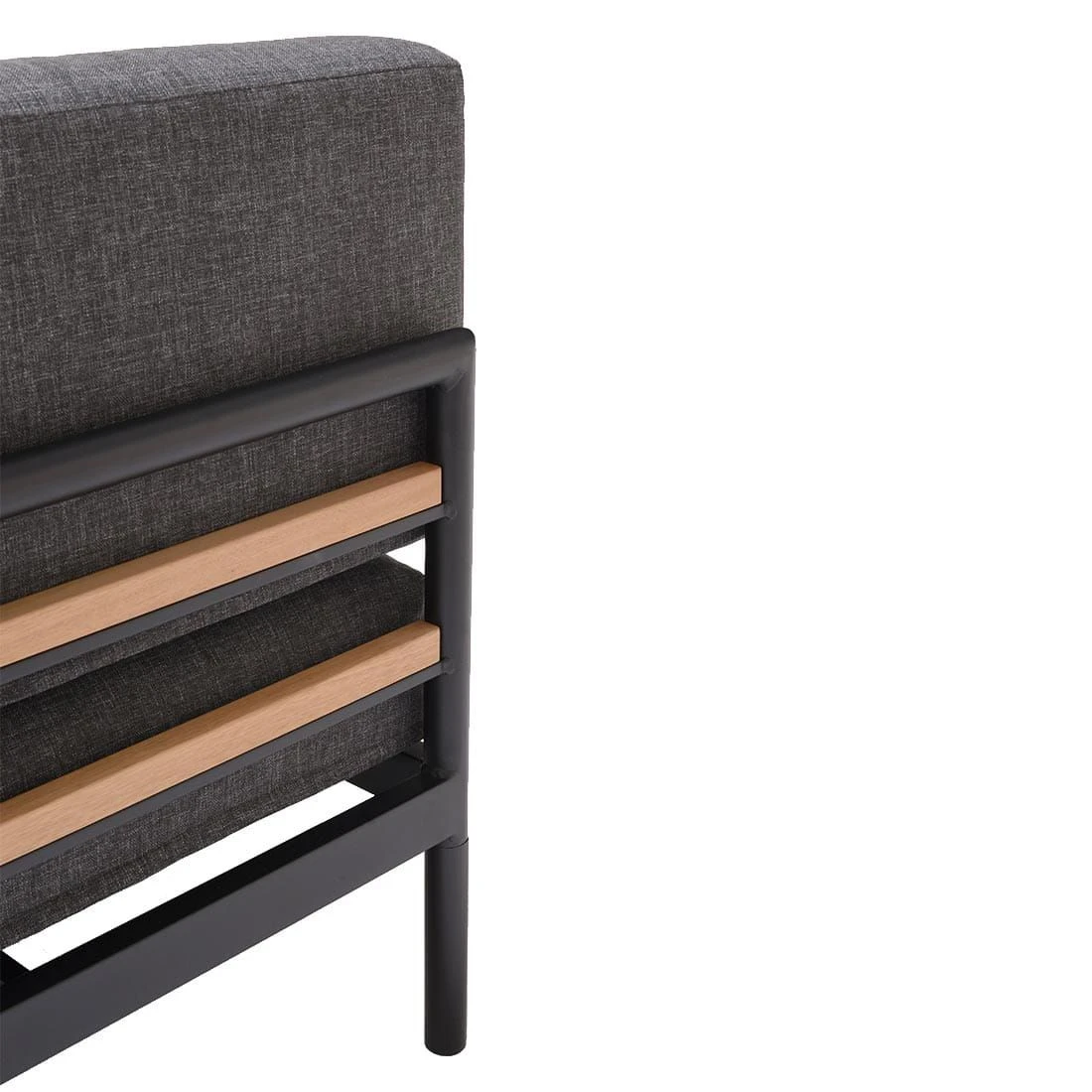 LifestyleGarden Bryde Ecklounge 3-tlg. Aluminium/Teak/Olefin Anthrazit/Natur 14 LifestyleGarden Bryde Ecklounge 3-tlg. Aluminium/Teak/Olefin Anthrazit/Natur – Bild 12