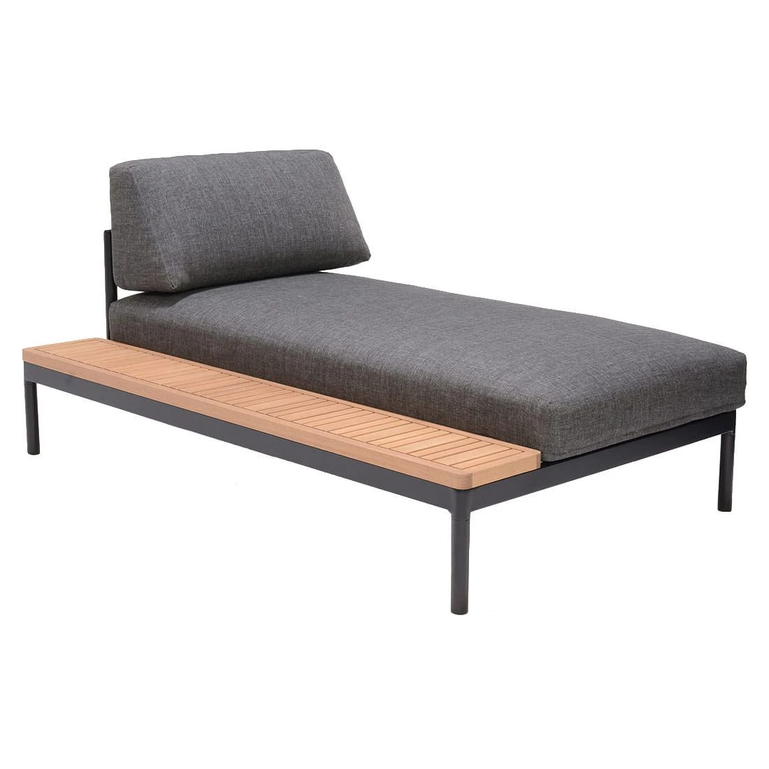 LifestyleGarden Bryde Ecklounge 3-tlg. Aluminium/Teak/Olefin Anthrazit/Natur 5 LifestyleGarden Bryde Ecklounge 3-tlg. Aluminium/Teak/Olefin Anthrazit/Natur – Bild 3