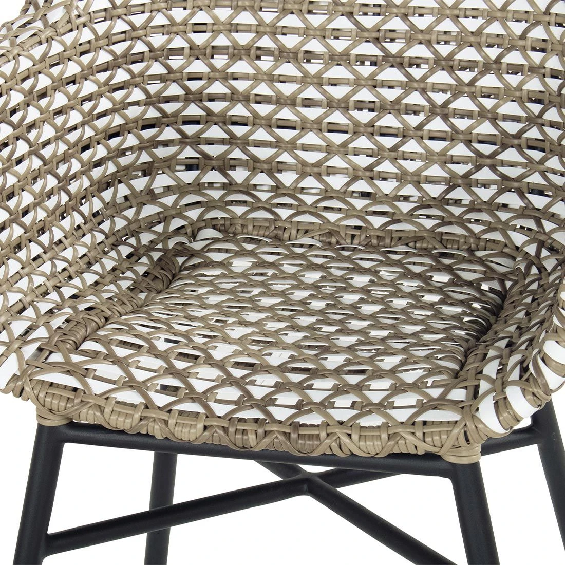 Schöner Wohnen Saba Gartensessel Aluminium/Kunststoff/Polyrattan Schwarz/Grau-Weiß 5 Schöner Wohnen Saba Gartensessel Aluminium/Kunststoff/Polyrattan Schwarz/Grau-Weiß – Bild 3