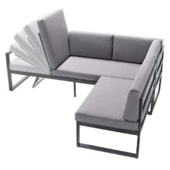 Sieger Adelaide Ecklounge Aluminium/Sunproof Eisengrau/Hellgrau -Garten Und Außenbereich sieger adelaide loungeecke aluminium sunproof 1427484 2