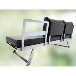 Sieger Auckland Gartensofa 2-tlg. Aluminium/Sunproof Graphit/Grau -Garten Und Außenbereich sieger auckland loungeliege 2 tlg aluminium sunproof graphit grau 1210487 4
