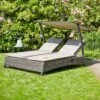 Siena Garden Corido Daybed Inkl. Dach Aluminium/Gardino-Geflecht Matt Anthrazit/Charcoal Grey -Garten Und Außenbereich siena garden corido daybed inkl dach aluminium gardinor geflecht 1437582 1