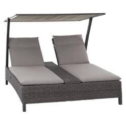 Siena Garden Corido Daybed Inkl. Dach Aluminium/Gardino-Geflecht Matt Anthrazit/Charcoal Grey -Garten Und Außenbereich siena garden corido daybed inkl dach aluminium gardinor geflecht 1437582 2