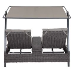 Siena Garden Corido Daybed Inkl. Dach Aluminium/Gardino-Geflecht Matt Anthrazit/Charcoal Grey -Garten Und Außenbereich siena garden corido daybed inkl dach aluminium gardinor geflecht 1437582 6