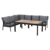 Siena Garden Londra Dininglounge 5-tlg. Mit Tisch 140x80cm Anthrazit/Schwarz-Silber -Garten Und Außenbereich siena garden londra loungeecke 5 tlg mit tisch 140x80cm 1407937 1
