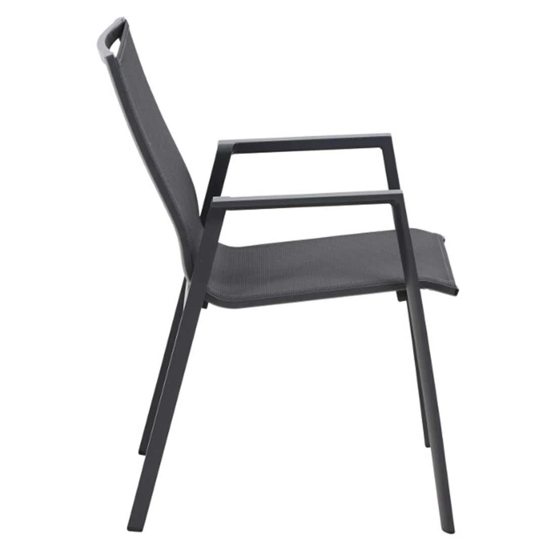Siena Garden Reno Stapelsessel Aluminium/Ranotex®-Gewebe Matt Anthrazit/Grau 6 Siena Garden Reno Stapelsessel Aluminium/Ranotex®-Gewebe Matt Anthrazit/Grau – Bild 4