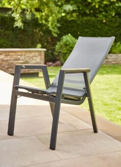 Siena Garden Rondo Gartensessel Aluminium/Ranotex®-Gewebe Matt Anthrazit/Grau -Garten Und Außenbereich siena garden rondo verstellsessel aluminium ranotexr gewebe 1425240 3