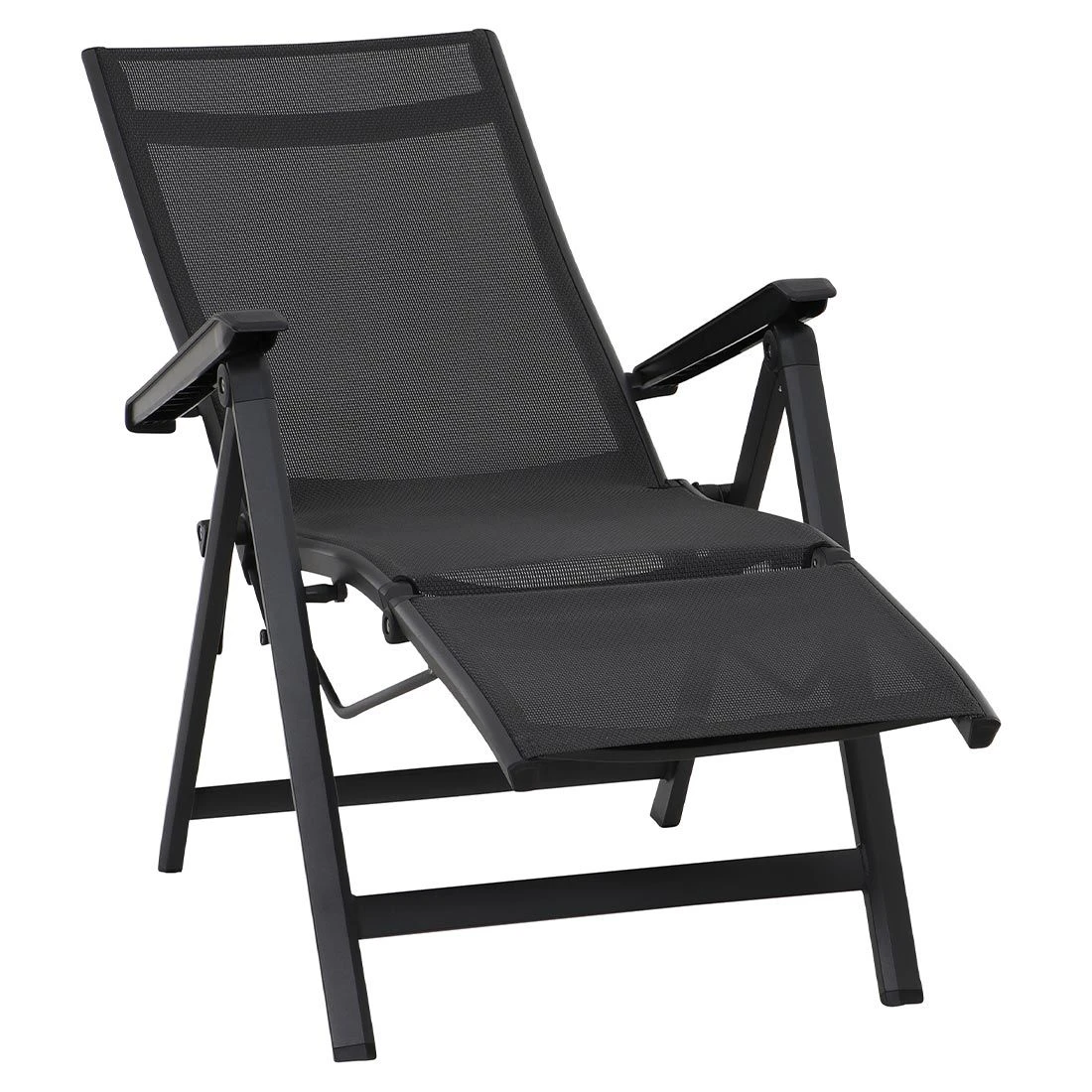 Siena Garden Tesoro Relaxsessel Aluminium/Ranotex®-Gewebe Matt Anthrazit/Silber-Schwarz 4 Siena Garden Tesoro Relaxsessel Aluminium/Ranotex®-Gewebe Matt Anthrazit/Silber-Schwarz – Bild 2