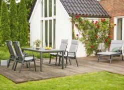 Siena Garden Valencia Gartenliege Aluminium/Polypropylen Matt Anthrazit/Salt&Pepper -Garten Und Außenbereich siena garden valencia rollliege aluminium polypropylen 1437549 10