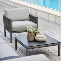 Solpuri Club Loungesessel Aluminium/Rope/Acryl Anthrazit -Garten Und Außenbereich solpuri club loungesessel aluminium rope acryl 1465588 8