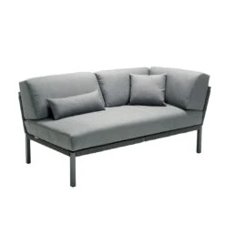 Solpuri Club Ecklounge 3-tlg. Tisch 80x80cm Aluminium/Rope Anthrazit/Volcano -Garten Und Außenbereich solpuri club loungeset 3 tlg tisch 80x80cm aluminium rope 1501943 3