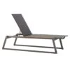 Solpuri Foxx Gartenliege Aluminium/Textilene/Teak Anthrazit/Coal
