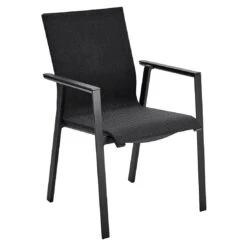 Solpuri Soul Stapelsessel Aluminium/Textilene Schwarz/Coal