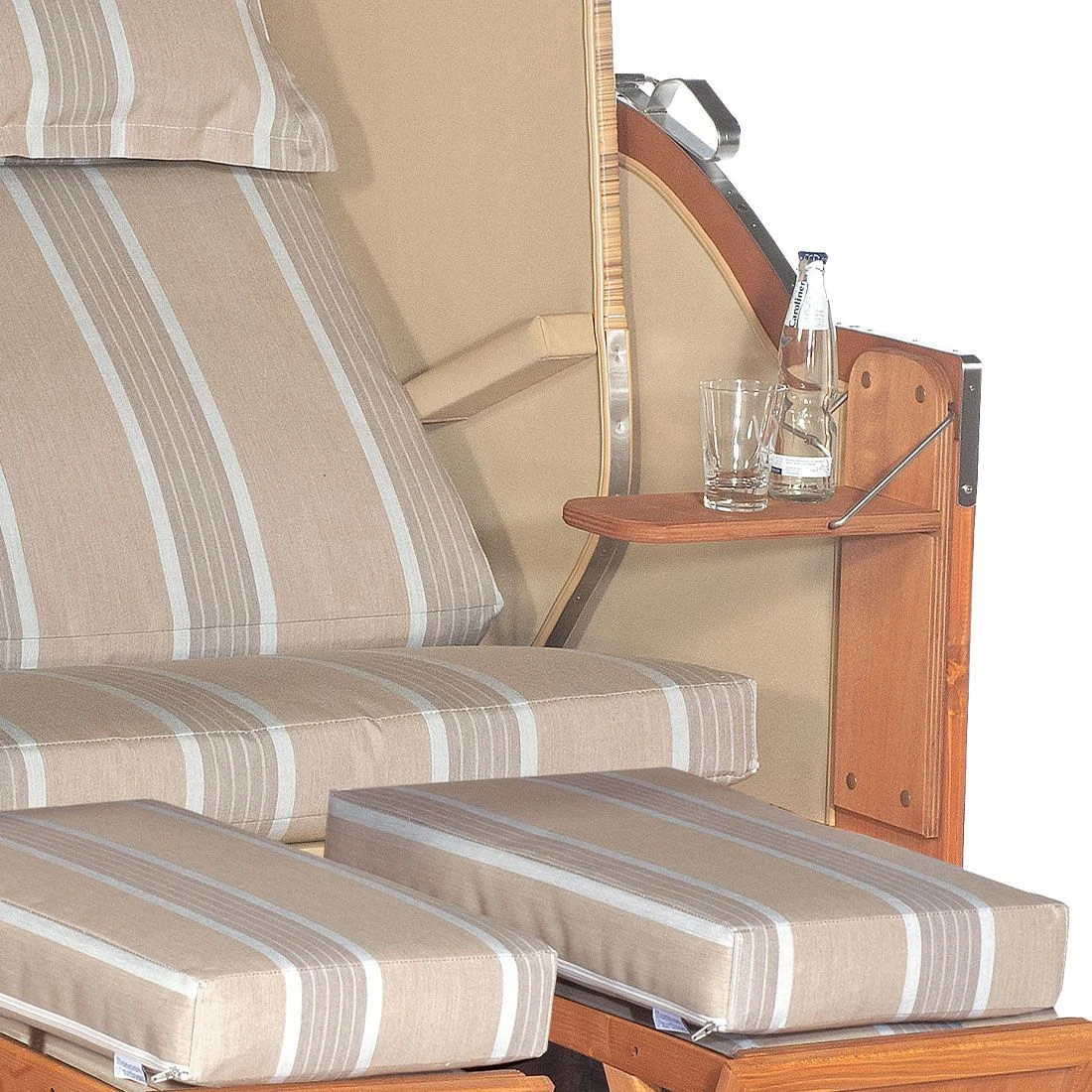 SonnenPartner Classic Strandkorb Geflecht/Fichte Natur 4 SonnenPartner Classic Strandkorb Geflecht/Fichte Natur – Bild 2