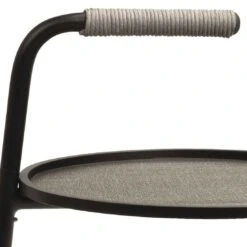 Stern Edi Beistelltisch 48x48 Cm Aluminium/Textilene Schwarz Matt/Leinen Grau -Garten Und Außenbereich stern edi beistelltisch 48x48 cm aluminium textilene 1451112 2