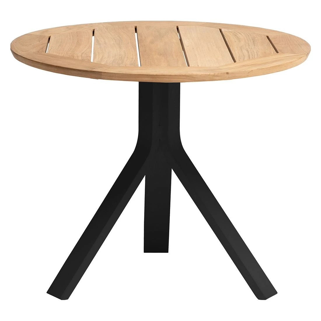 Stern Freddie Beistelltisch Aluminium/Teak Schwarz Matt/Natur 3 Stern Freddie Beistelltisch Aluminium/Teak Schwarz Matt/Natur