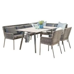 Stern Greta Dininglounge Aluminium/Polyacryl Anthrazit/Seidengrau -Garten Und Außenbereich stern greta dininglounge aluminium polyacryl 1489788 2